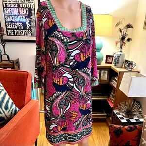 Vintage Shelli Segal Print Dress